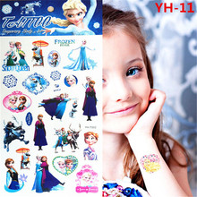 Froze Elsa Anna Temporary Tattoo Stickers Kids Waterproof Princess Stickers Tatoo For Children prince FREE SHIPPINGYH-011