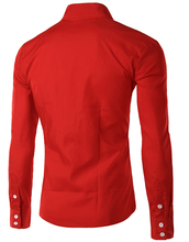 2015 New Dress Fashion Quality Long Sleeve Shirt Men Korean Slim Design Formal Casual Male Dress