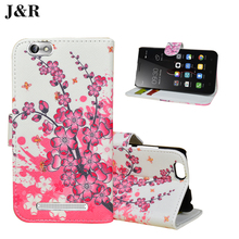 Flip Cover PU Leather Case For Lenovo vibe C A2020 Beautiful Flower Printing Sparkle Wallet Design For Lenovo A2020 case cover