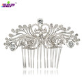 Silver Plated Wedding Hair Combs Clear Rhinestone Crystals Hairpins Bridal Hair Jewelry Accessories 2262r