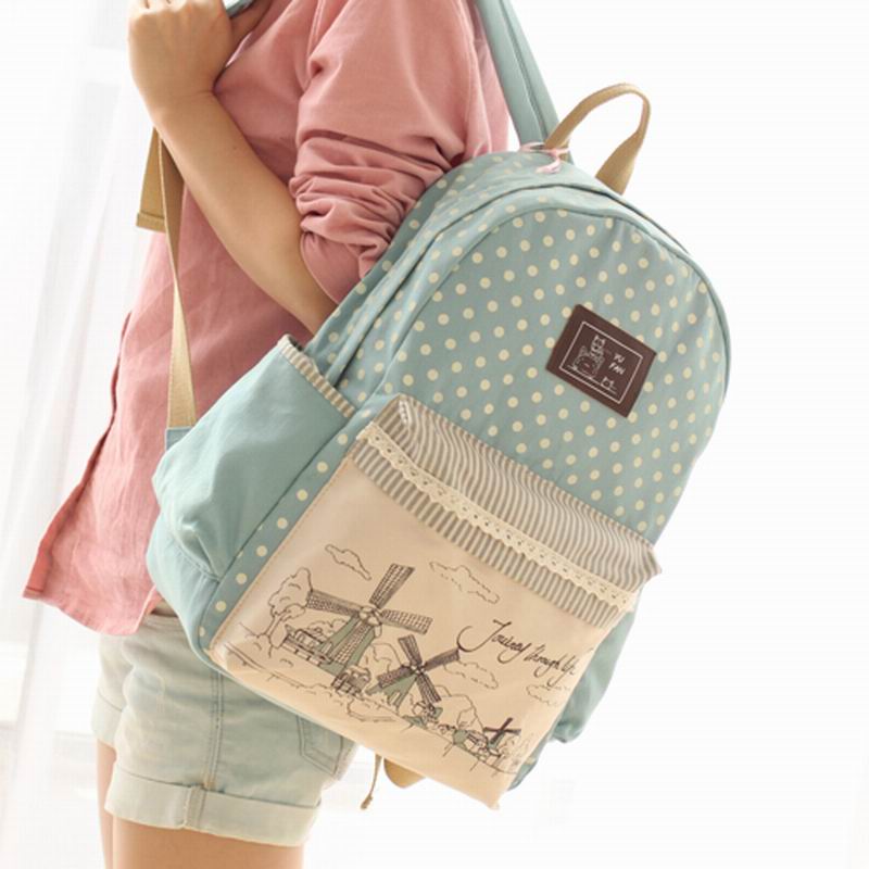 2015 Fashion Women s Canvas Backpack School bag For Girl Ladies Teenagers Casual Travel bags Schoolbag