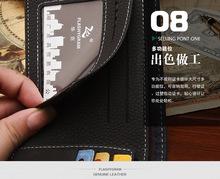 Hot 2015 New Designer brand business black leather Men wallets short purse card holder fashion carteira