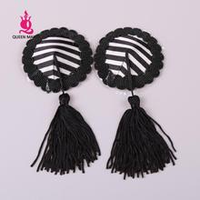 QueenMaker hot sexy Halloween ghosts chequered cloth Nipple chest fringed pads used repeatedly Nipple cover free shipping