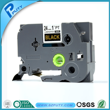Compatible P-touch tape TZ-354 gold on black TZ tape cartridge for labeling machine