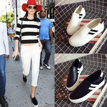 Flats casual shoes women Autumn platform women’s shoes pedal lazy canvas shoes female skateboarding shoes flat with light