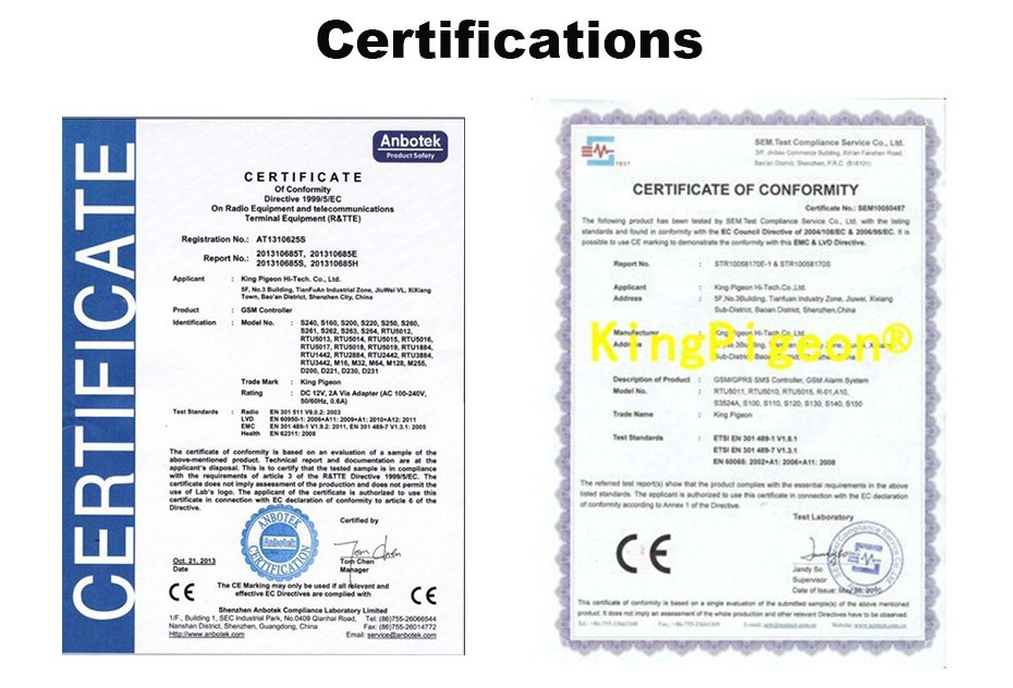 certifications