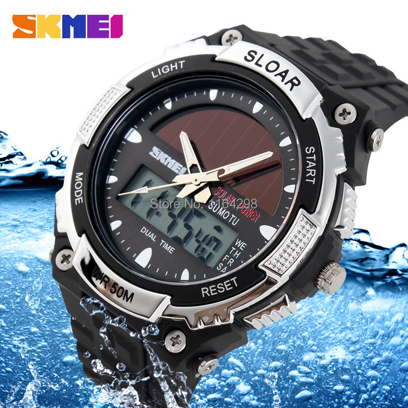SKMEI Brand Solar energy Watches Men Sports Watches 2 Time Zone Digital Quartz Multifunctional Outdoor Dress Wrist watches SKMEI Brand Solar energy Watches Men Sports Watches 2 Time Zone Digital Quartz Multifunctional Outdoor Dress Wrist watches