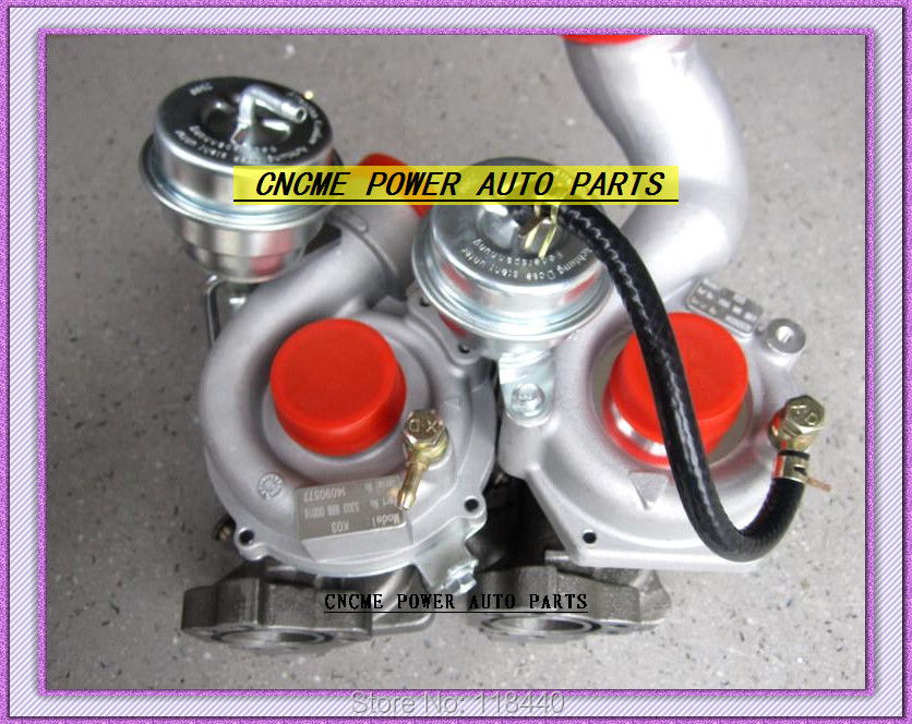 K03 53039880016+53039880017 Twin Turbos Turbocharger For AUDI S4 97-01 A6 99-01 AJK ARE AZB AGB V6 2.7L 265HP (3)