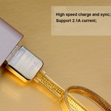 Original Gold Remax Micro USB Cable Fast charging high speed data cable for Samsung HTC XIAOMI