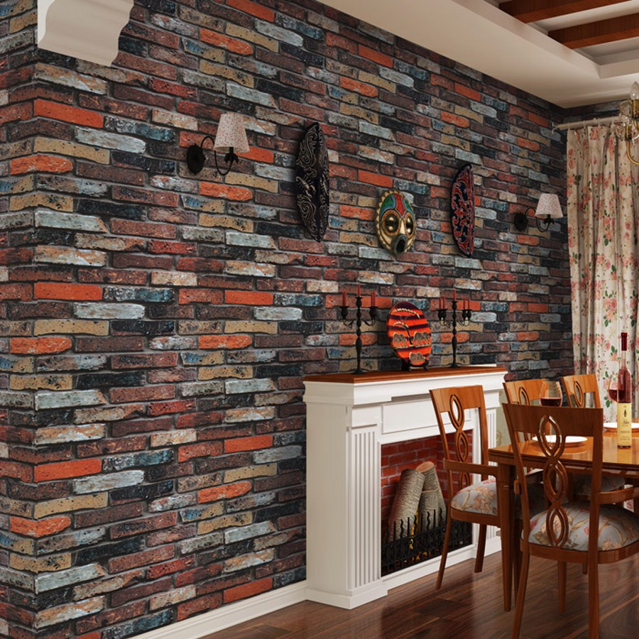 Modern Vintage Brick Wallpaper for walls 3 d Rustic Brick Texture Vinyl Rolls Backdrops Decoration papel de parede3d Wall Paper