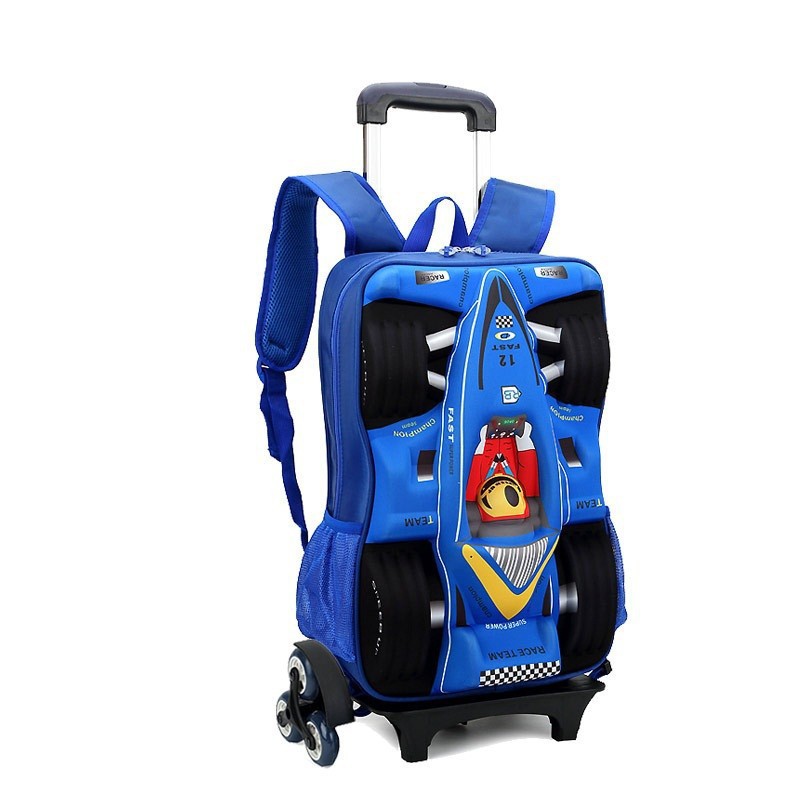 Travel-trolley-backpack-wheels-school-bag-detachable-children-Rolling-Backpack-climb-stairs-rod-bag-rolling-blue