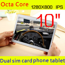 10 inch tablet 1280X800 IPS octa core ram 4GB ROM 32GB 5.0mp 3 G android5.1 Tablet PC card phone call mtk6592 dual sim GPS 10