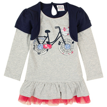 Retail children winter set NOVA baby kids girls wear clothing set winter dress and pants causal