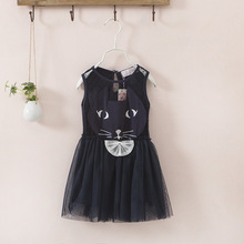 wholesale (5pcs/lot) 2016 spring CARTOON LACE DRESS for child girl