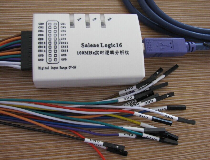 USB Logic Analyzer 100M max sample rate 16Channels 10B samples MCU ARM FPGA debug tool