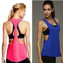 2016 Newest Solid Colors Summer Sexy Tank Tops Women Dry Quick Loose Gym Fitness Sport Sleeveless Shirt Vest Singlet for Running