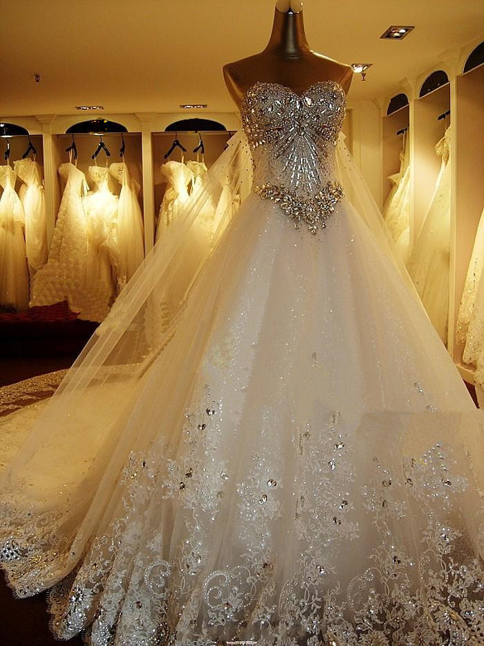 diamond wedding dress