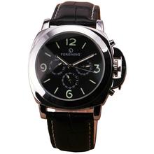 Hot Classic Men’s Multi-function Automatic Mechanical Watch P*Design 6 Hand 3 Subdials Leather Strap Christmas Lover Gift + Box
