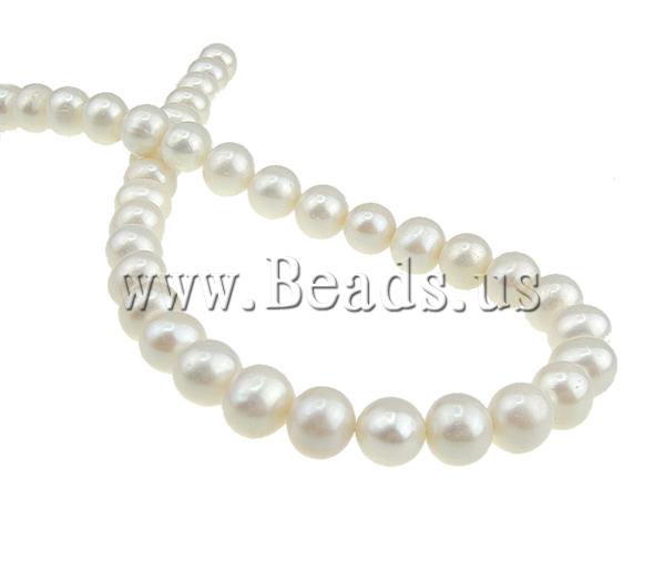 Free shipping!!!Round Cultured Freshwater Pearl Beads,Women Jewelry, natural, white, AA, 11-12mm, Hole:Approx 0.8mm