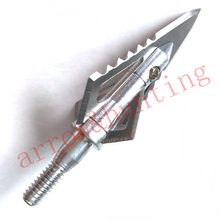 6pcs archery arrow head silver crossbow arrow point 4 blades broadhead for hunting compound bow arrow