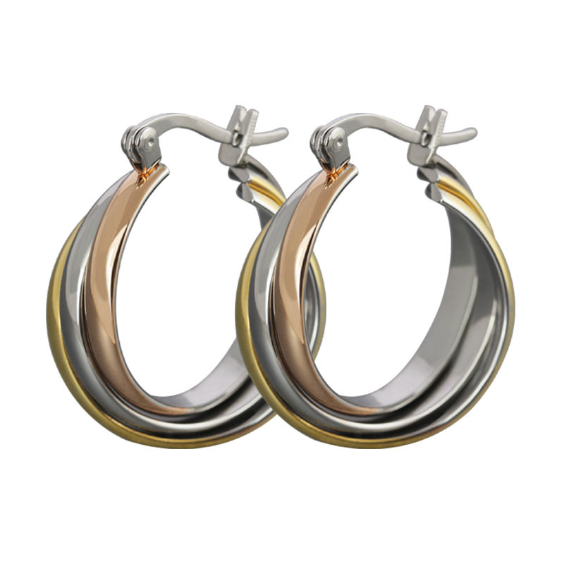 Fashion rose gold&gold&silver color big  earrings  for women