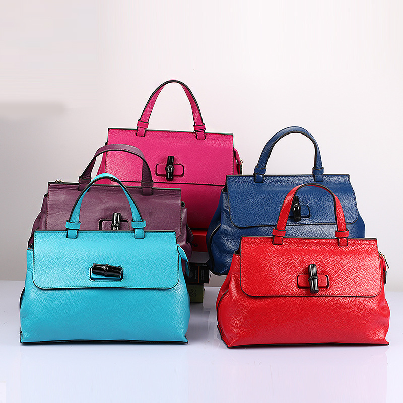 Fashion Leisure Genuine Leather women Solid color Shoulder Handbag Portable Messenger Bags