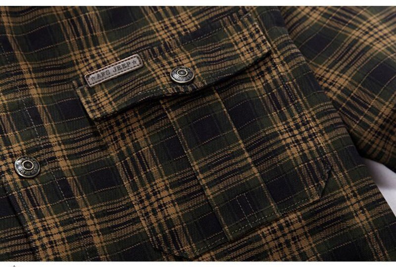 2015 New Winter Men\'s Slim Fit Warm Shirt Cotton Plus Size Thicken Fleece Dress Shirt Men\'s Casual Plaid Long-Sleeve Shirt M~3XL (18)