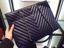 NEW 2016 v Blue caviar Large Chevron Quilted Shopping Bag