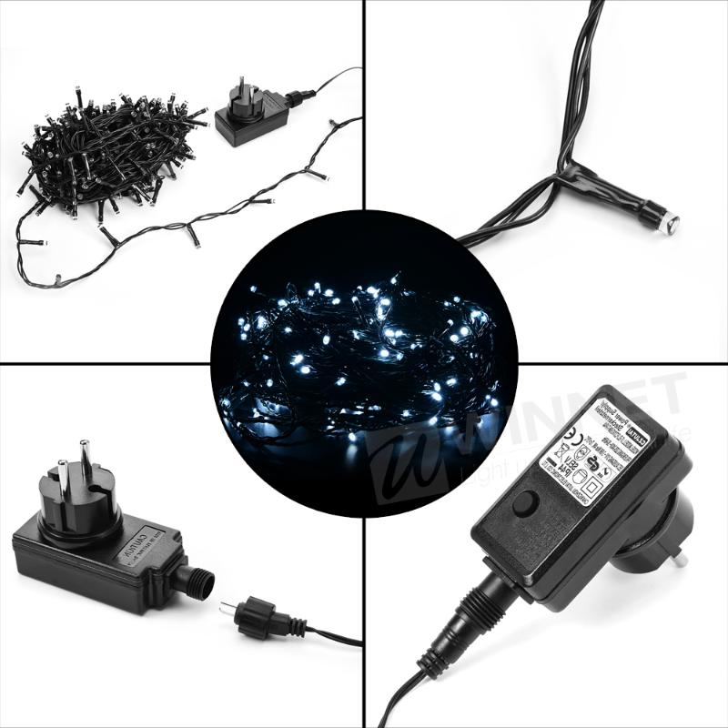 CroLED 100M 500 LED White Waterproof Decorative Fairy Christmas Party String Lights 