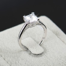 2016 Rainbow Jewel Engagement AAAAA Cubic Zircon Diamond Rings Actual 925 sterling silver wedding ceremony ring bridal Jewellery for ladies