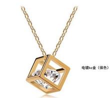 Fashion Austria Crystal Eight heartseight arrows zircon square Necklace wholesale