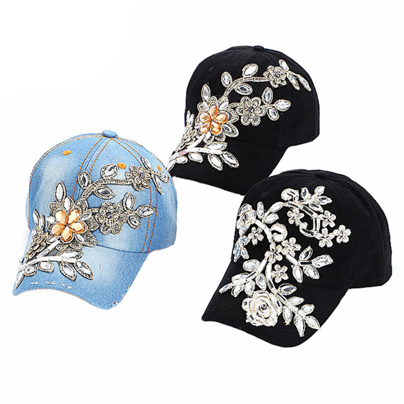 The-most-2017-New-Fashion-Adjustable-Women-Diamond-Flower-Baseball-Cap-Summer-Style-Lady-Jeans-Hats (4)