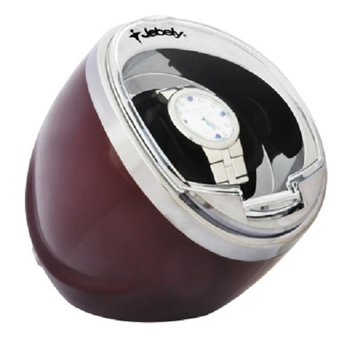 Фотография Jebely Time Tutelary Black Automatic Single Kinetic Watch Winder New JA003-Red