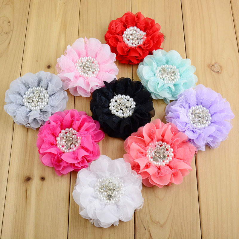 diy 4 quot vintage lace flower frilly hair flowers headbands aliexpress buy 20pcs lot beaded chiffon flowers with diy 4 quot vintage lace flower frilly hair flowers headbands aliexpress buy 20pcs lot beaded chiffon flowers with