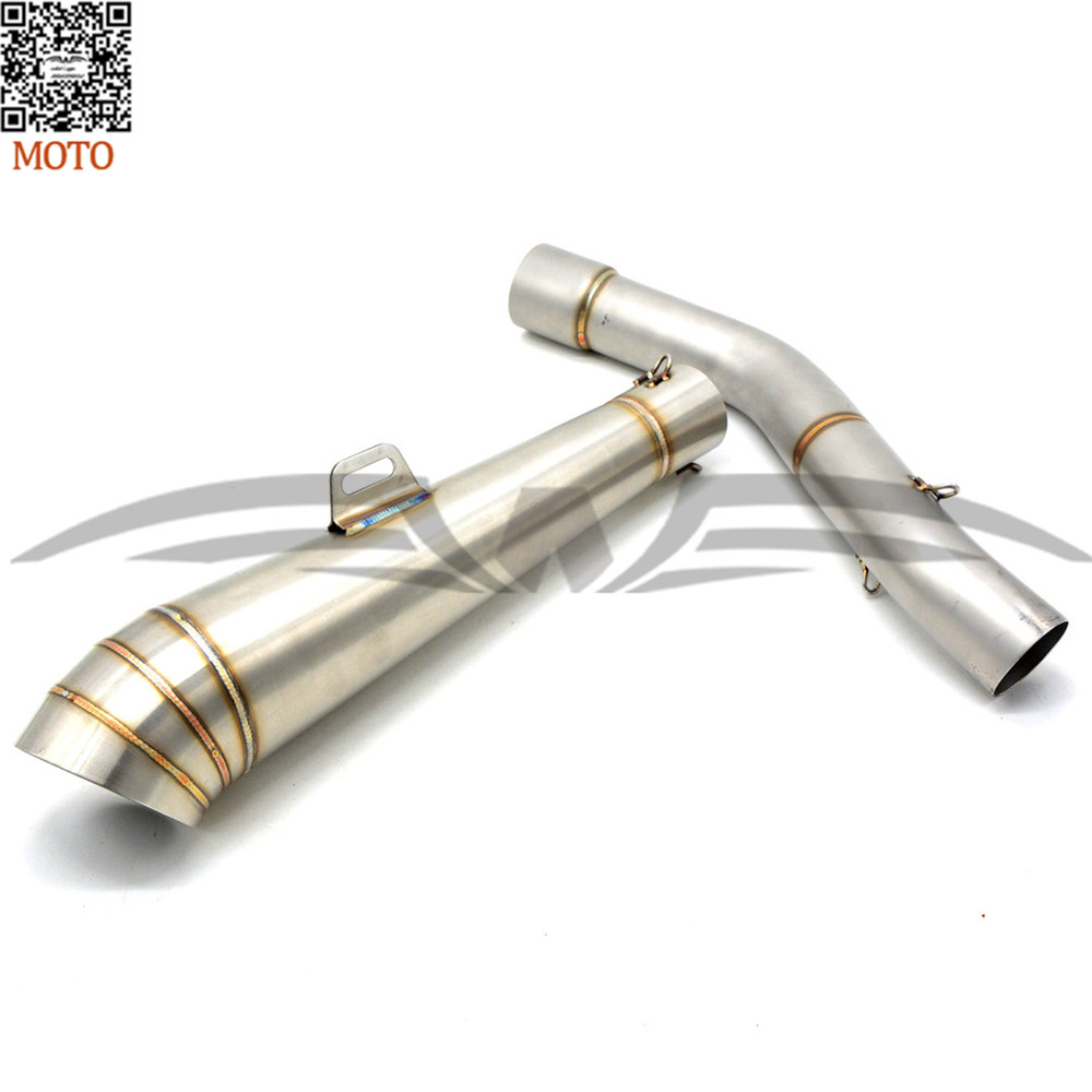 stainless steel motorcycle exhaust pipe with middle of the exhaust pipe For Kawasaki zx-10r 2008 2009 2010 Exhaust Muffler Pipe