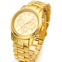 El oro reloj. hombres mayores ocio reloj de cuarzo. moda correa de acero relojes. absoluta de la alta calidad. es no es lo mismo que otros