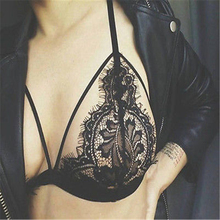 Floral Sheer Lace Cut-Out Bralette Bustier Crop Tank Tops Unpadded Bra Lingerie