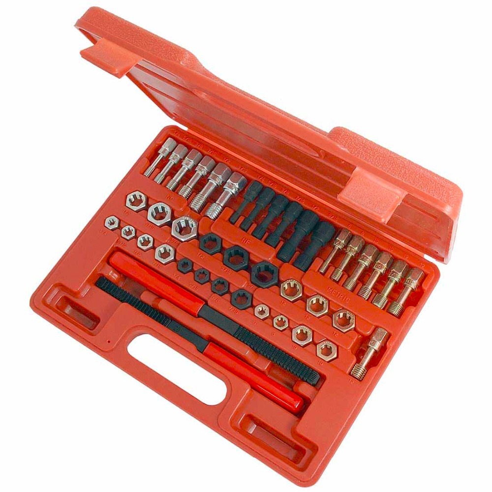 42PCS Metric Master Rethread Bolt Tool Kit Thread Tap Repair Tools Set