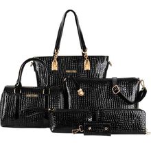 Classic 2015 Women Tote bolsas Women’s Shoulder Bags Leather Bag Lady’s Handbag Messenger bags Crossbody Bag 6 Sets