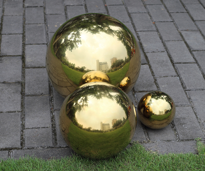 Description Picture 3 of item2pcs 51 mm diameter 304 stainless steel hollow hemisphere Half sphere background wall decoration Stainless steel tube head