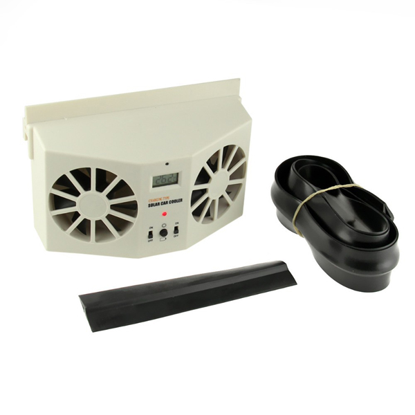 Ivory Solar Power Car Air Cooler Ventilator Front / Rear Window Air Vent Cool Cooler Cooling Fan Summer Gift Ivory Solar Power Car Air Cooler Ventilator Front / Rear Window Air Vent Cool Cooler Cooling Fan Summer Gift