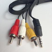 3.5mm one male jack to 3 male RCA audio cables digital cables for computer DVD CD player TV Speaker TV box 1m 067
