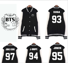 KPOP BTS Bangtan Boys Jung Kook J-hope JIN Jimin V Suga Cotton Sweatshirts Outerwears unisex Baseball Coat Jacket