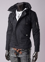 2015 Real Promotion Mandarin Collar Cotton Polyester Zipper No Standard european And American Style Woven Military