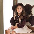 New Kids Girls Princess Embroider Ruffles Suspender Dress Lantern Sleeve Tees Western Princess Party Clothing Wholesale