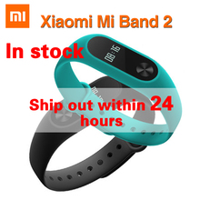 100% Original Xiaomi Mi Band 2 MiBand 2 Wristband Bracelet Smart Heart Rate Fitness Tracker OLED Display for Android/iOS Phone