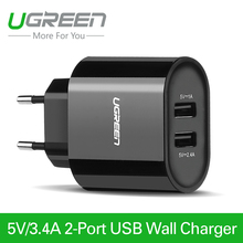 Ugreen 5v3. 4A универсальное зарядное устройство USB адаптер портативный ес великобритании подключить мобильный телефон смарт-зарядное устройство для iPhone планшет Samsung