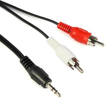 Superior Quality 1-Mini Plug 3.5mm Plug Jack to 2RCA Male Stereo Audio Cable Splitter B312 03