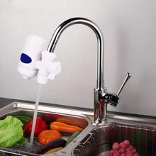 ABS Plastic White Faucet Water Purifier with Double-threaded Connectors Kitchen Bathroom Water Filter Tool Healthy Care Supplies