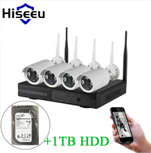 Hiseeu WIFI CCTV System 4CH NVR – 1TB HDD – Security Surveillance Kit